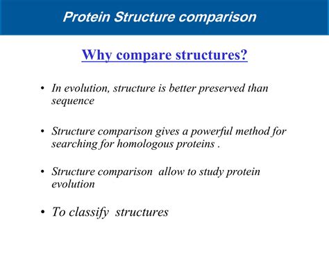 solution protein structure comparison studypool