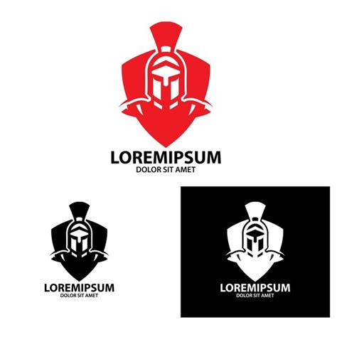 Desenho De Logotipo Simples Do Escudo Espartano Vetor Premium