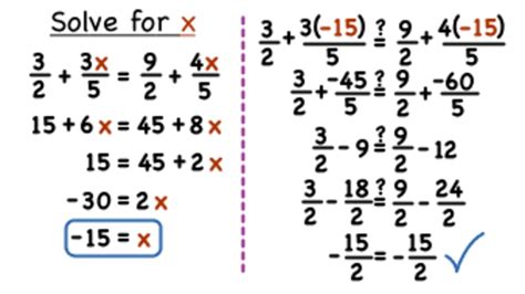 How To Solve Equations With Fraction Variables