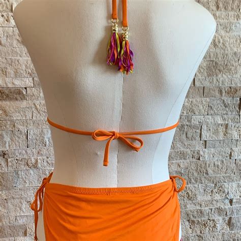 Trina Turk Wanderlust Bikini Set Triangle Slider Top Gem