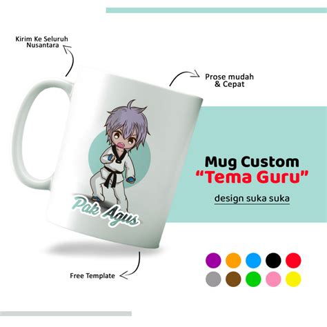 Jual Tanpa Po Mug Custom Tema Guru Kado Guru Hadiah Guru Terima