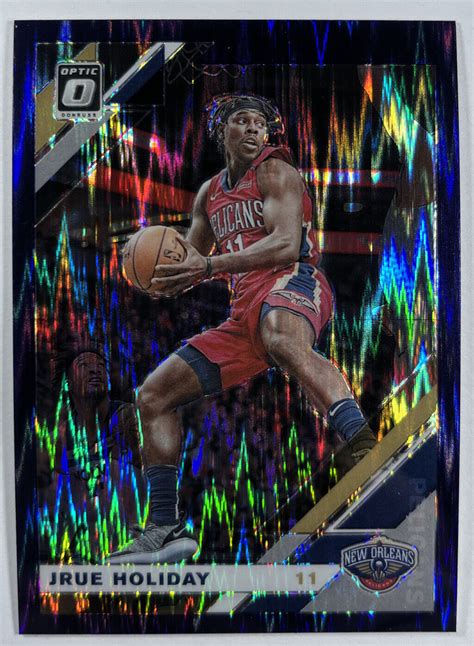 2019 20 Panini Donruss Optic Jrue Holiday Purple Shock Prizm 13