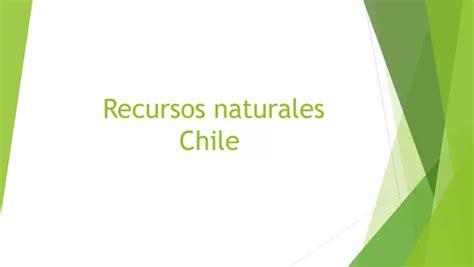 Presentacion Recursos Naturales De Chile Quinto Basico Profesocial