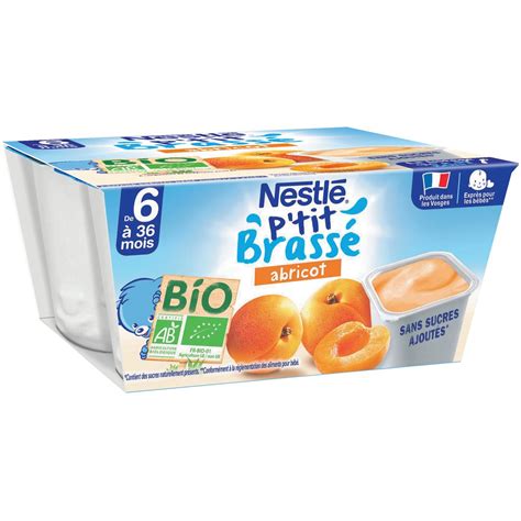 Nestle P Tit Brass Dessert Lact L Abricot Bio D S Mois X G Pas