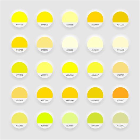 Qual Cor Da Amarelo - tons do amarelo amostra cor paleta. neomorfismo estilo modelo para seu ...