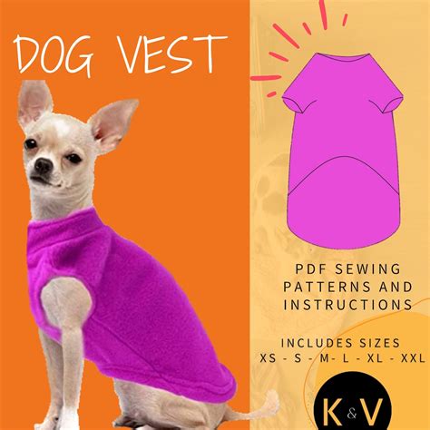 Dog Vest PDF Patterns and Instructions Sizes XS to 2XL 6 Sizes Instant Download - Etsy