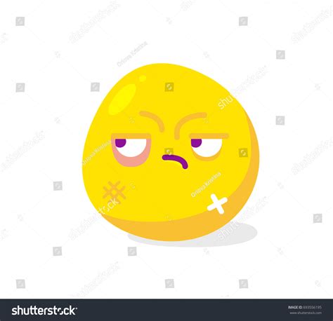 Doubting Emoji Emotion Distrust Suspecting Emoticon Stock Vector