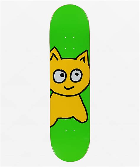 Meow Skateboards Green Big Cat 8.0" Skateboard Deck