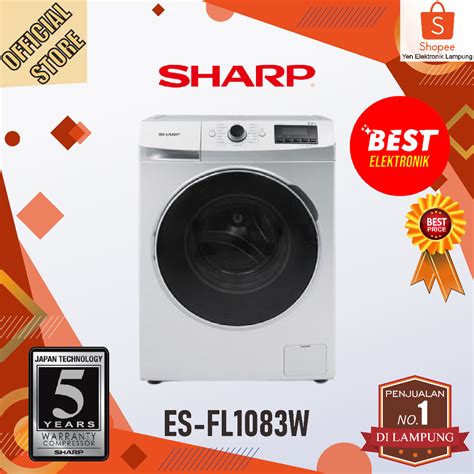 Jual Mesin Cuci SHARP ES FL1083W Front Loading 8 5kg Triple Quick