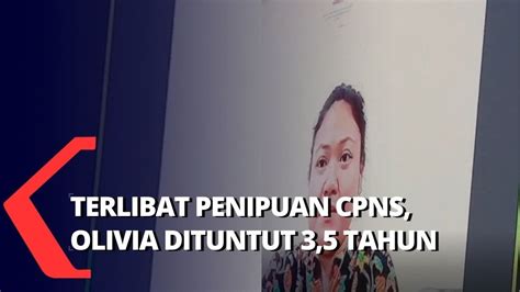 Anak Nia Daniaty Olivia Nathania Dituntut 3 5 Tahun Penjara Akibat