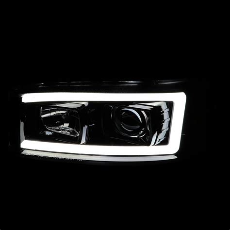 Spec D 2LHP DEN00G G2 TM Gloss Black Smoke LED DRL Bar Projector