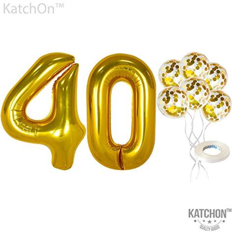 Buy Big Gold 40 Balloon Numbers 40 Inch Gold Confetti Balloons And