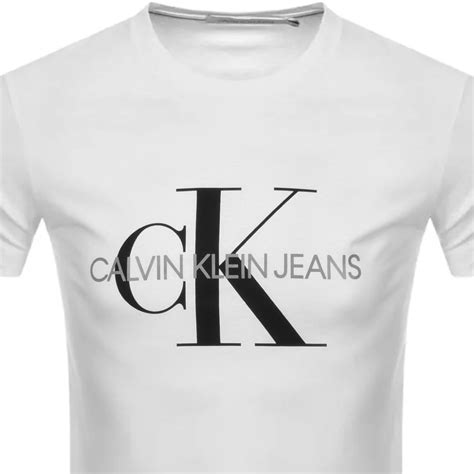 Calvin Klein Jeans Monogram Slim Fit T Shirt White Mainline Menswear