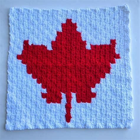 Maple Leaf Crochet Pattern - Free Blanket Square - Ambassador Crochet