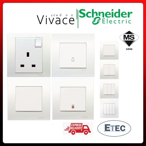 Schneider Vivace Series Switches And Socket Outlet Sirim Approved Shopee Malaysia