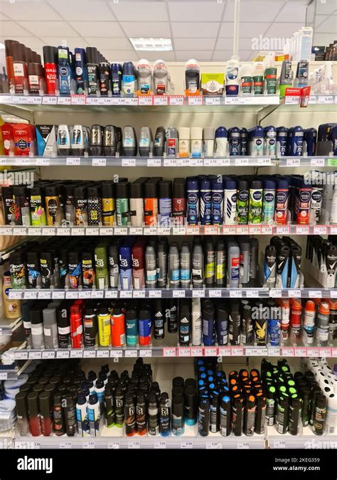 Kiel Germany 09 November 2022 A Supermarket Shelf With Deodorants