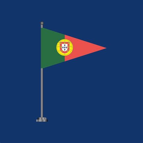 Ilustra O Da Bandeira De Portugal Modelo Vetor Premium