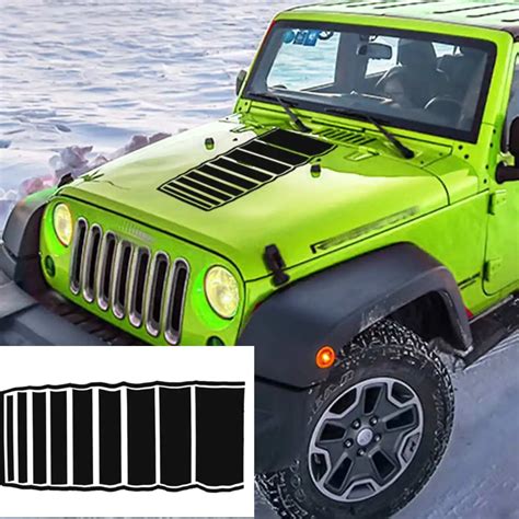 Car Hood Sticker for Jeep JK TJ YJ Auto Stripes Vinyl Decal Sticker ...