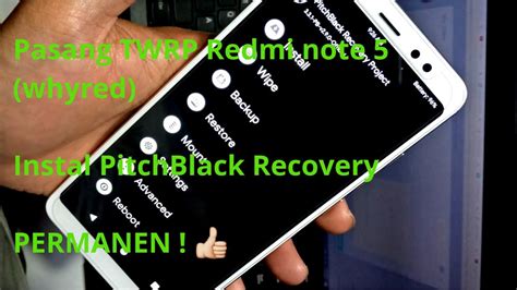 Cara Pasang Twrp Redmi Note Whyred Install Pitchblack Recovery