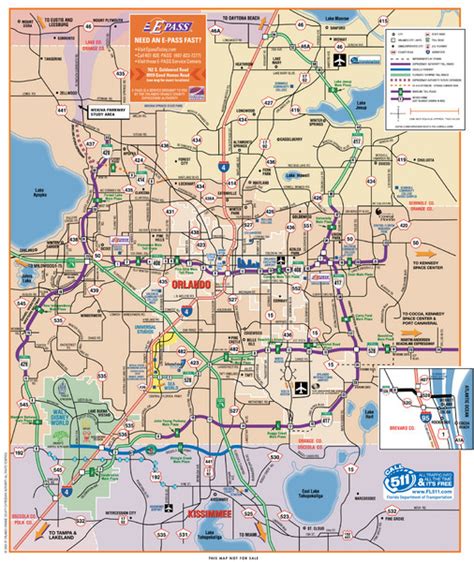 Orlando Florida Road Map | College Map