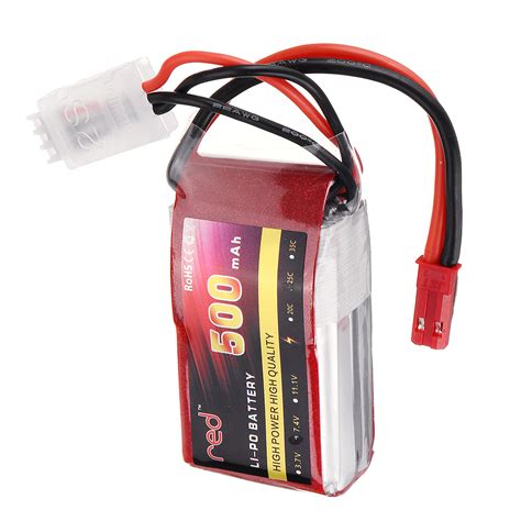 Red 7 4V 500mah 850mAh 2S 25C JST Plug Lipo Battery RC Car Models Spare