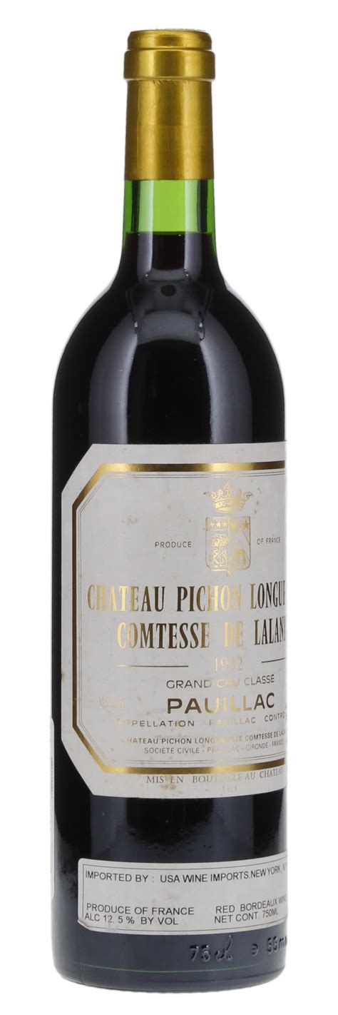 1982 Château Pichon Longueville Comtesse de Lalande Bordeaux Red Blends