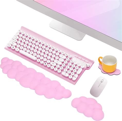 Mardiko Nuage Repose Poignet Clavier Et Souris Avec Dessous De Verre