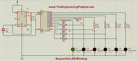 LED Blinking Using 555 Timer The Engineering Projects