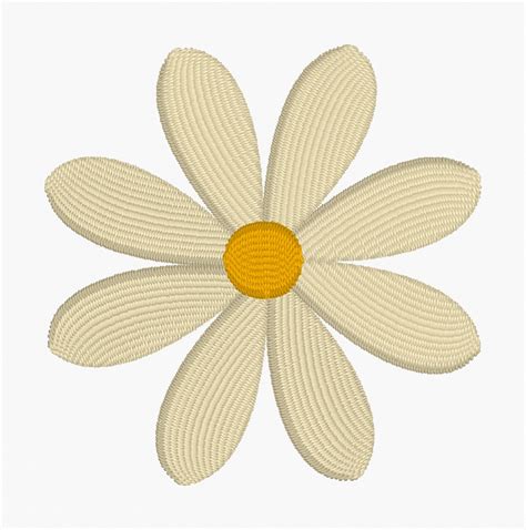 Mini Daisy Flower Embroidery Design Floral Embroidery Design Heart