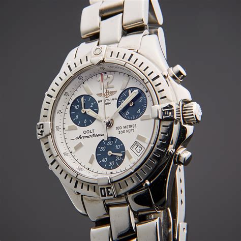 Breitling Colt Chronograph Quartz A53350 Pre Owned Acclaimed Timepieces Touch Of Modern