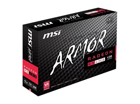 MSI Radeon RX 480 Video Card RX 480 ARMOR 4G OC Newegg