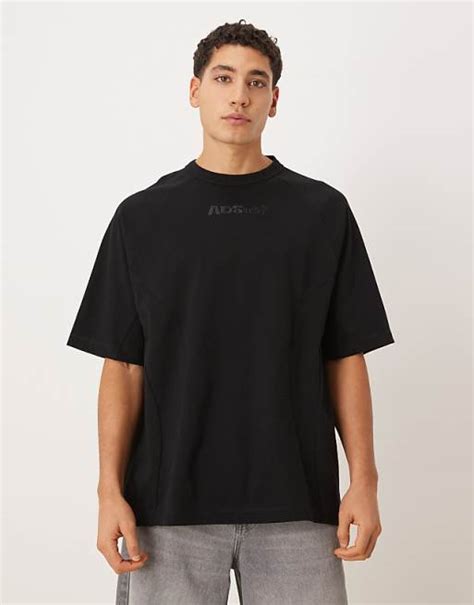 Asos Design Heavyweight Oversized T Shirt With Panels And Chest