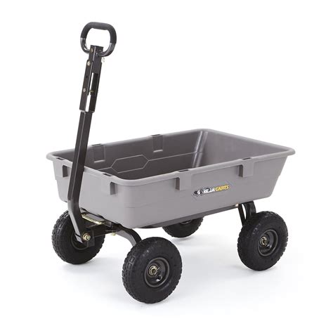 Buy Gorilla Carts Pound Capacity Heavy Duty Poly Yard Garden Steel