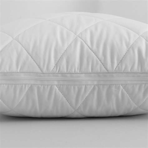 100 NATURAL COTTON QUILTED PILLOW PROTECTOR CASE Cotton Cover STANDARD