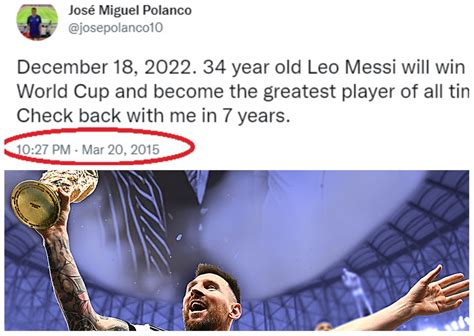 Did This Tweep Predict Messi S World Cup Win Years Ago