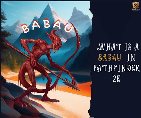 What is a Babau in Pathfinder 2e? - Skull RPG