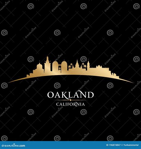 Oakland California City Skyline Vector Silhouette | CartoonDealer.com #196874821