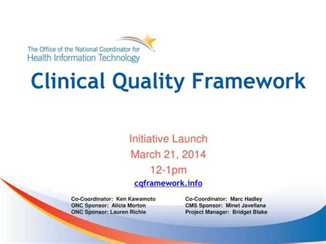 Ppt Clinical Quality Framework Powerpoint Presentation Free Download