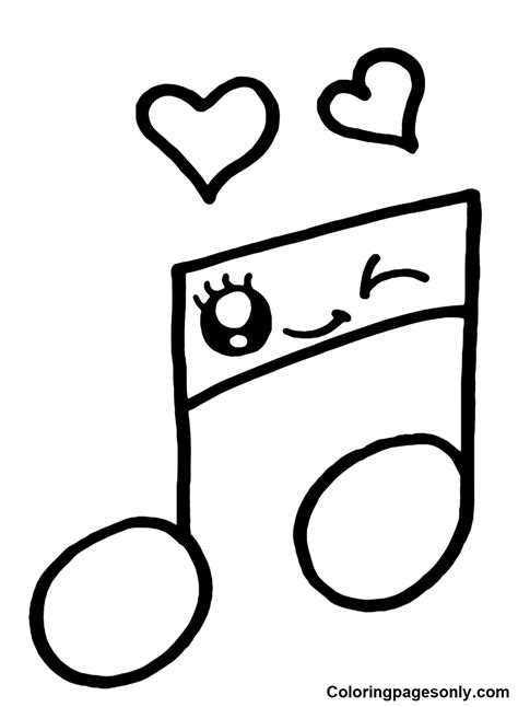 Music Notes Coloring Pages Coloring Pages For Kids And Adults