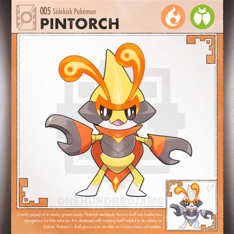 Fakemon Pintorch Starter Pokemon By Onehundredjams On Deviantart