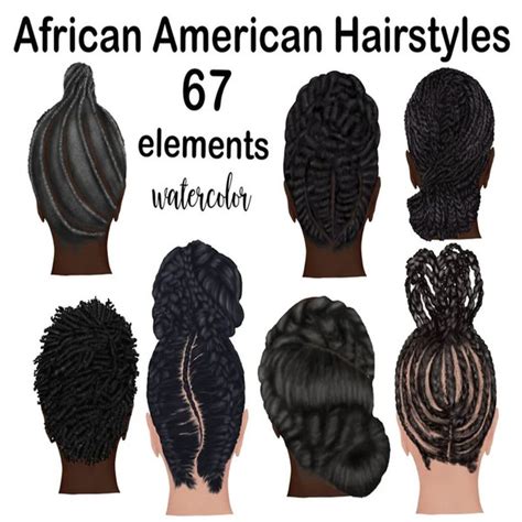 African American Hair clipart: "AFRO HAIRSTYLES CLIPART" Cor | Inspire ...