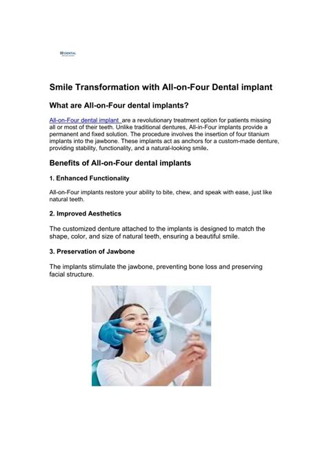 Ppt Smile Transformation With All On Four Dental Implant Powerpoint