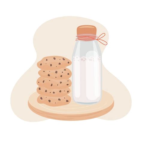 Cookies and milk 12261415 Vector Art at Vecteezy