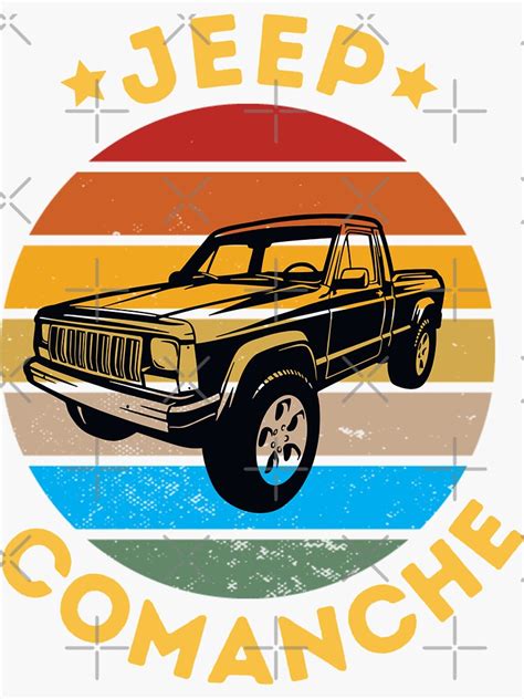 Vintage Jeep Comanche Sticker By Autoscoot Redbubble