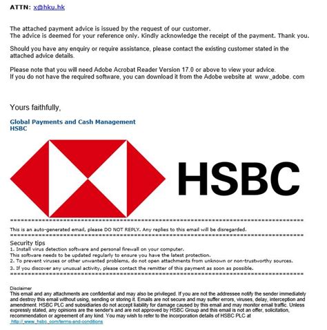 Payment Advice Ref Hsbc Rfq Priority Payment Ach