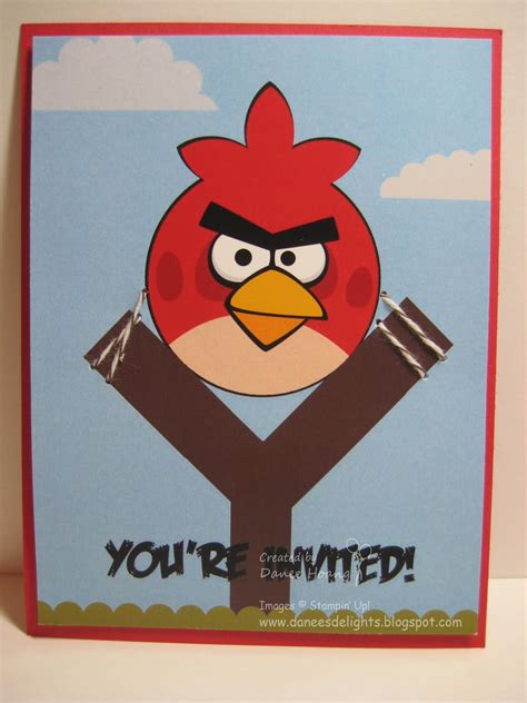 Danee's Stampin' Delights: MDS - Angry Birds Party Invitations