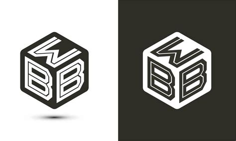 Wbe Letter Logo Design With Illustrator Cube Logo Vector Logo Modern Alphabet Font Overlap