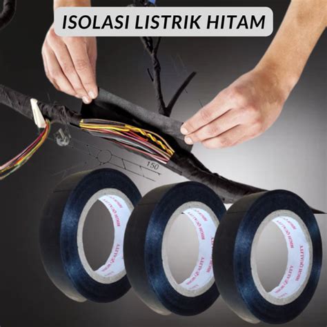 Lakban Isolasi Listrik Pvc Hitam Tahan Panas Hoki Tape Lakban