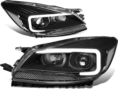 Dna Motoring Pair 3d Led Projector Headlights Assembly Compatible With 2013 2016