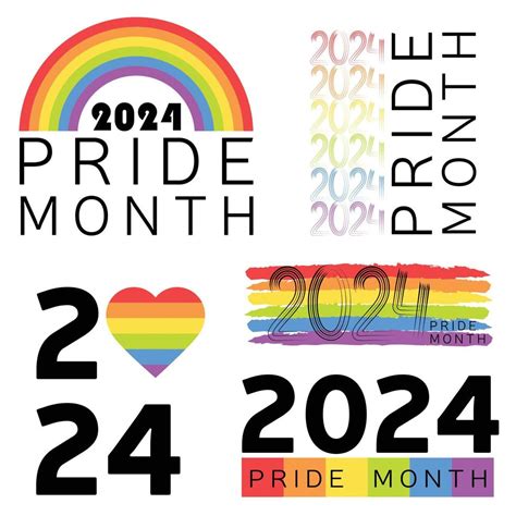 2024 Pride Month Design Template Concept For Pride Month With Rainbow